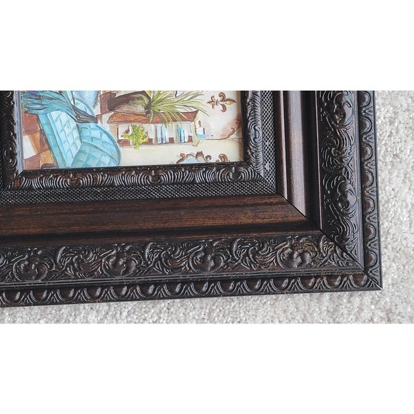 Two blue and brown bathroom pictures - Picture 4 of 12